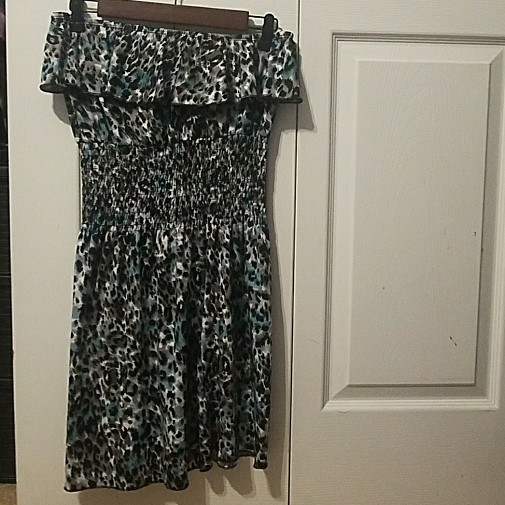 Strapless mini dress